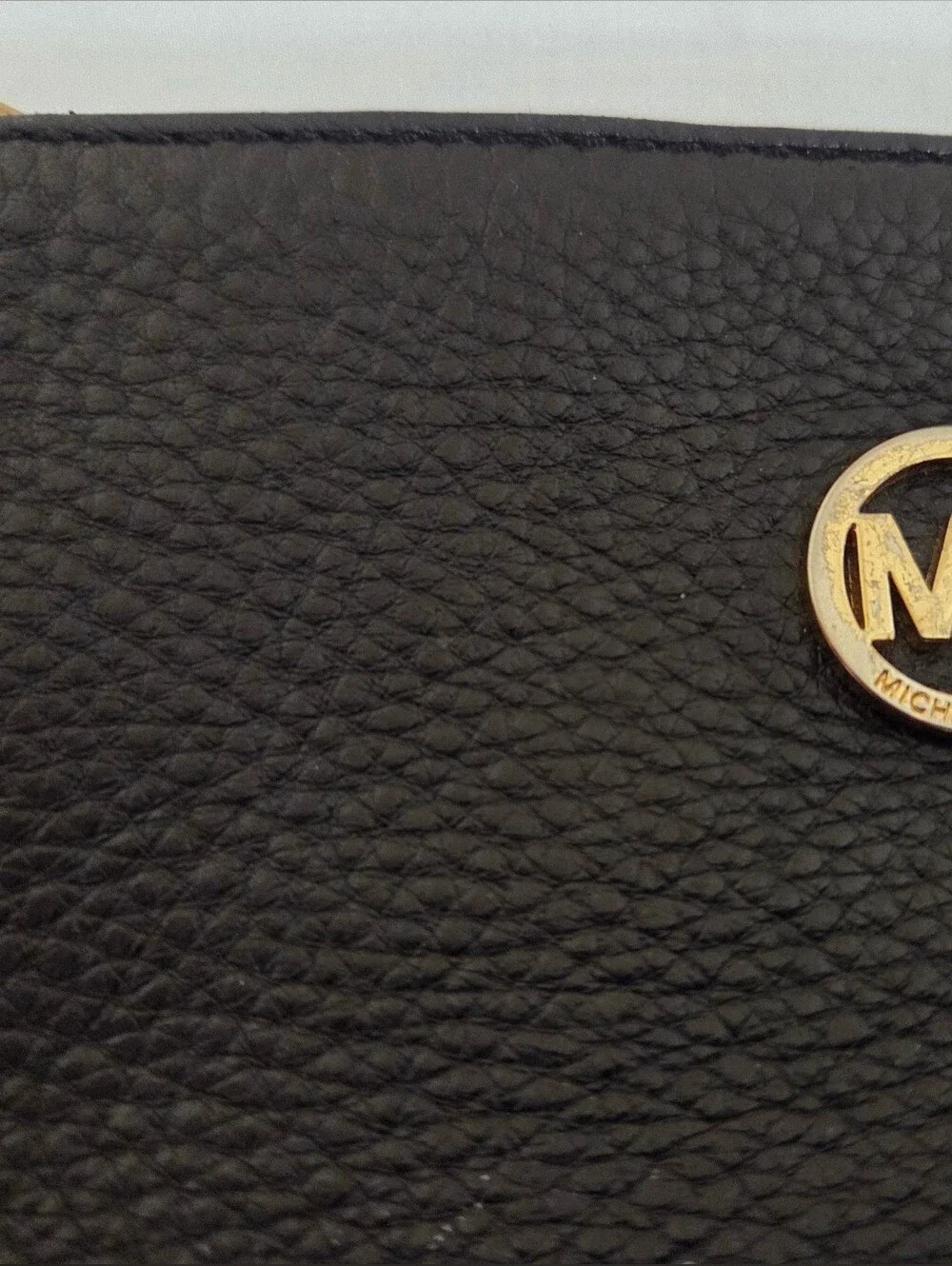Michael Kors Black Pebbled Leather Clutch